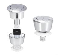 EffiFish Kit de double bouton poussoir de chasse d'eau, finition laiton brossé, compatible avec les trous de couvercle de réservoir de 20 mm et 40 mm, kit d'installation complet pour mise à niveau ou