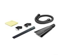 EffiFish Kit de nettoyage intérieur de voiture Karcher avec tuyau de 1,5 m, embout plat extra long, brosses et chiffon en microfibre pour aspirateurs