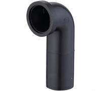 EffiFish Kit de remplacement de coude pour déchets avec bride et vis d'étanchéité pour InSinkErator pour déchets King - Facile à installer - Plastique noir - 9,6 x 3,8 cm (simple)