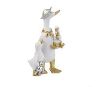 EffiFish Kreative Harz-Entenfamilie Figurine Rustikales Design Wohnzim(C)