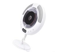 EffiFish Lecteur CD portable avec son surround 5.1, radio FM, support de disque multi-format pour la maison et les voyages Blanc