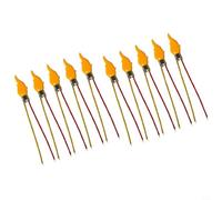 EffiFish Lot de 10 ampoules LED à effet flamme vacillante alimentée par piles pour décoration de fête d'anniversaire, de Saint-Valentin