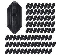 EffiFish Lot de 100 clips de fixation invisibles en composite pour planches en WPC, entretoises en plastique haute résistance aux intempéries sans vis visibles