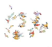 EffiFish Lot de 100 figurines peintes à l'échelle 1:100 pour toutes les personnes assis pour les trains HO, les dioramas et la décoration de scène ferroviaire
