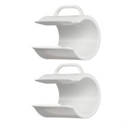 EffiFish Lot de 2 colliers de sac de nettoyage de piscine, pièce de rechange 9-100-1018 pour Polaris 180 280 360 380, anneau de filtre à débris en ABS haute dureté, blanc, facile à installer