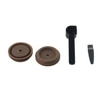 EffiFish Lot de 2 couvercles réutilisables en silicone de qualité alimentaire pour dosettes de café VertuoLine - Réutilisables et résistants à la chaleur - Marron