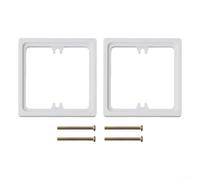 EffiFish Lot de 2 entretoises carrées en ABS pour prise simple, 10 mm avec vis, plaque arrière de cadre, cadres d'interrupteurs, pour électrique (blanc)
