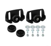 EffiFish Lot de 2 raquettes à neige avec rouleaux pour souffleuse à neige à deux étapes, convient aux centres de boulons de 6,3 cm et 7,6 cm, patins antidérapants en plastique avec kit de matériel