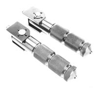EffiFish Lot de 2 repose-pieds de moto, repose-pieds arrière pliables en aluminium avec support de 8 mm pour la plupart des motos et scooters (argenté)