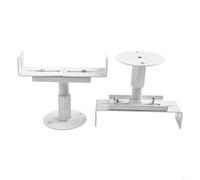 EffiFish Lot de 2 supports de radiateur sur pied en aluminium et acier blanc réglable en hauteur de 8 à 13 cm