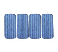 EffiFish Lot de 3/6 serpillères réutilisables en microfibre compatibles avec Swiffer WetJet pour bois dur et sol, recharges de nettoyage lavables pour carrelage, pierre et parquet, bleu (lot de 4)