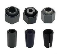 EffiFish Lot de 3 mandrins de serrage et écrous pour défonceuse, 6 mm, 12 mm, 6 mm, 12 mm, avec ajustement sécurisé pour DW618D