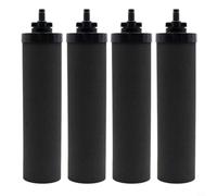 EffiFish Lot de 4 cartouches de rechange pour filtre à eau à charbon actif, noir pour système de gravité, compatible avec Travel Big Royal Series