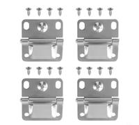 EffiFish Lot de 4 charnières de refroidissement en acier inoxydable de 5,8 x 5,1 cm avec vis pour coffre à glace de camping Coleman, argent