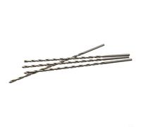 EffiFish Lot de 4 forets HSS extra longs de 200 mm pour le perçage du métal, avec 2/3/4/5/6/7 mm de diamètre, tige droite, convient pour acier, aluminium, cuivre, Woo(4 mm)