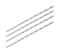 EffiFish Lot de 4 forets HSS extra longs de 200 mm pour le perçage du métal, avec 2/3/4/5/6/7 mm de diamètre, tige droite, convient pour acier, aluminium, cuivre, Woo(3 mm)