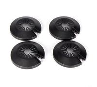 EffiFish Lot de 5 cache-tuyaux décoratifs à bride pour radiateur, rosace murale pour système de tuyau de gaz d'eau chaude, amélioration de la maison, noir (14-29 mm)