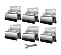 EffiFish Lot de 6 supports de montage en acier inoxydable pour galerie de toit de camionnette, avec clé d'installation pour Promaster Boxer pour Ducato pour Jumper RV Panneau solaire