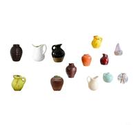 EffiFish Lot de 8 petits aimants de réfrigérateur en forme de vase, supports de plantes en résine avec design étanche pour réfrigérateur, tableau blanc et casier