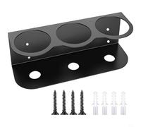 EffiFish Lot de 9 supports muraux en acier robuste pour garage et atelier, noir (B)