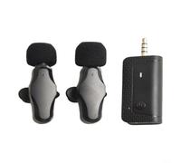 EffiFish Microphone cravate sans fil K35Pro avec réduction du bruit pour mégaphones, appareils photo, téléphones ; ensemble de micro ABS compact pour un enregistrement audio clair