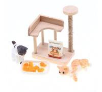 EffiFish Mini cadre d'escalade en bois pour chat pour maison de poupée, meubles faits à la main, accessoires pour table de sable de jardin féérique (comme sur la photo)