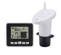 EffiFish Moniteur numérique de niveau de réservoir d'eau, jauge de température intérieure et extérieure, écran LCD, capteur sans fil pour la maison, le jardin, la citerne