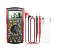 EffiFish Multimètre numérique DT9205A avec plage automatique, testeur de tension de haute précision, rétroéclairage et support pour les tests électriques professionnels