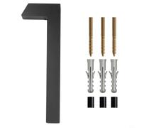 EffiFish Numéros de maison flottants modernes de 15,2 cm, effet ombre noire pour la maison, pour adresse, garage, portail, montage mural, haute visibilité (1)