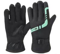 EffiFish Paire de gants de moto imperméables pour écran tactile avec doublure en polaire thermique et grip antidérapant Vert