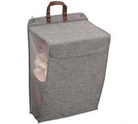 EffiFish Panier à linge pliable à suspendre avec couvercle, grande capacité, 35 x 11 x 47 cm/40 x 14 x 57 cm, panier de rangement en maille de coton et lin respirant pour la maison (A)