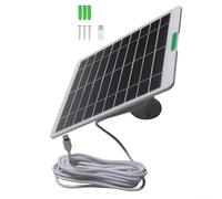 EffiFish Panneau de charge solaire, 5 W monocristallin pour caméras de sécurité Anker/Eufy/Ring/Blink, câble pour systèmes de surveillance d'extérieur (blanc)