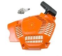 EffiFish Panneau latéral gauche orange de démarrage compatible avec H555 565 560XP Pièces de tronçonneuse Corde de traction (C)