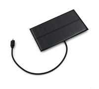 EffiFish Panneau solaire 5 V 2 W, panneau de charge portable pour téléphones Android, randonnée et camping, sortie 330 MA, construction en plastique, 133 x 76 mm (1 pièce)