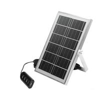 EffiFish Panneau solaire monocristallin 8 W avec 4 ports USB, chargeur extérieur 5 V avec câble de 5 m pour le camping et la randonnée
