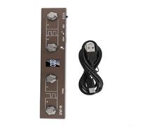 EffiFish Pédale USB rechargeable sans fil à 4 boutons pour M-VAVE Chocolate Plus pour musiciens et spectacles en direct (marron)