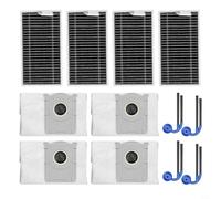EffiFish Pièces de rechange pour Ecovacs pour Deebot T90 Pro Omni, sacs à poussière de 3,3 L, filtres, kit de brosses latérales, pièces de rechange pour aspirateur (ensembles trimestriels)