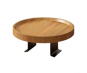 EffiFish Plateau de canapé en bois à clipser pour canapé, table d'appoint stable pour ordinateur portable, repas, livres, dessus réglable, 30 x 30 cm (marron clair)