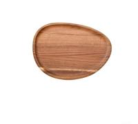EffiFish Plateau de petit-déjeuner ovale en bois pliable - Table de lit portable pour manger, lire des collations - Plateau de service naturel 41 cm (style D)