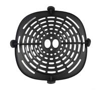 EffiFish Plateau de rechange pour friteuse à air, 18 x 18 cm, avec quatre protections d'angle, accessoires de cuisine noirs pour cuisine extérieure