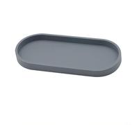 EffiFish Plateau de salle de bain en silicone imperméable, porte-savon, porte-éponge, organisateur d'évier, plaque de rangement (gris)