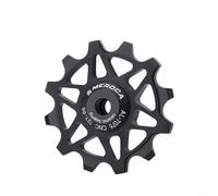 EffiFish Poulie de dérailleur arrière pour vélo de route, roulement en céramique CNC, dérailleur arrière 12T à l'usure et résistance à haute efficacité de transmission (12T noir)