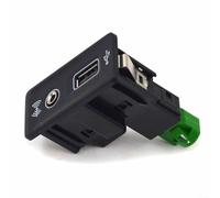 EffiFish Pour CarPlay Media USB AUX Switch 5Q0035726E, pour Golf 7 MK7 pour Passat B8, prise de rechange en plastique et métal pour la connectivité audio de voiture (USB + interrupteur auxiliaire)