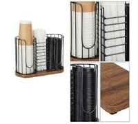 EffiFish pour porte Gobelets avec Base Antidérapante 25cm pour porte | pour bois et mÃ©tal, design 3-en-1, range tasses pailles couvercles, style rustique Ã©lÃ©gant, prÃªt Ã l'emploi