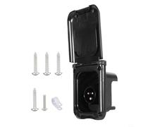 EffiFish Prise d'alimentation externe étanche 16 A avec voyant lumineux, double boucle de fixation et design magnétique, port de charge en cuivre pur pour caravane en extérieur pour camping-car (noir)