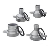EffiFish Raccord de tuyau de pompe à eau en aluminium, avec joint en caoutchouc pour tuyaux de 2,5 cm, 5,1 cm à 2,5 cm, 5,1 cm à 3,8 cm, 7,6 cm, raccord extérieur (2,5 cm)