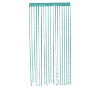 EffiFish Rideaux à ficelles, séparateur de porte en perles pour placards et chambres, rideau en polyester pour séparation de pièces avec filtre de lumière, 100 x 200 cm (bleu)