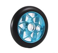 EffiFish Roue de rechange pour trottinette freestyle Pro Stunt 110 mm, moyeu en alliage d'aluminium, pneu extérieur en polyuréthane, roulements de 8 mm (bleu clair)