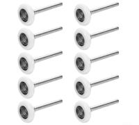 EffiFish Rouleaux de porte de garage en nylon 6200ZZ - Type de roulement - Roues à tige en acier à faible bruit pour portes résidentielles - 10 pièces de kit de réparation (estampillé 46 x 114)