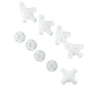 EffiFish Set 9 Embouts Pieds Coins Centre Gazebo | Plastique pour durable, résistant aux intempéries, pour idéal extérieur, jardin, terrasse, remplacement facile